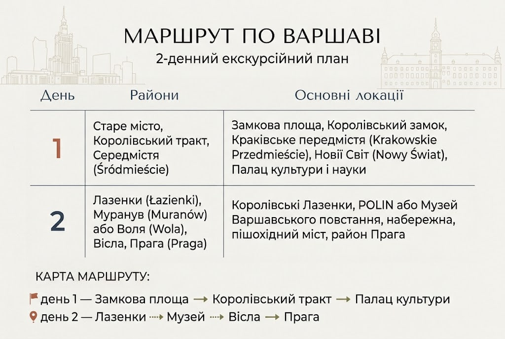 Як спланувати 2 дні у Варшаві