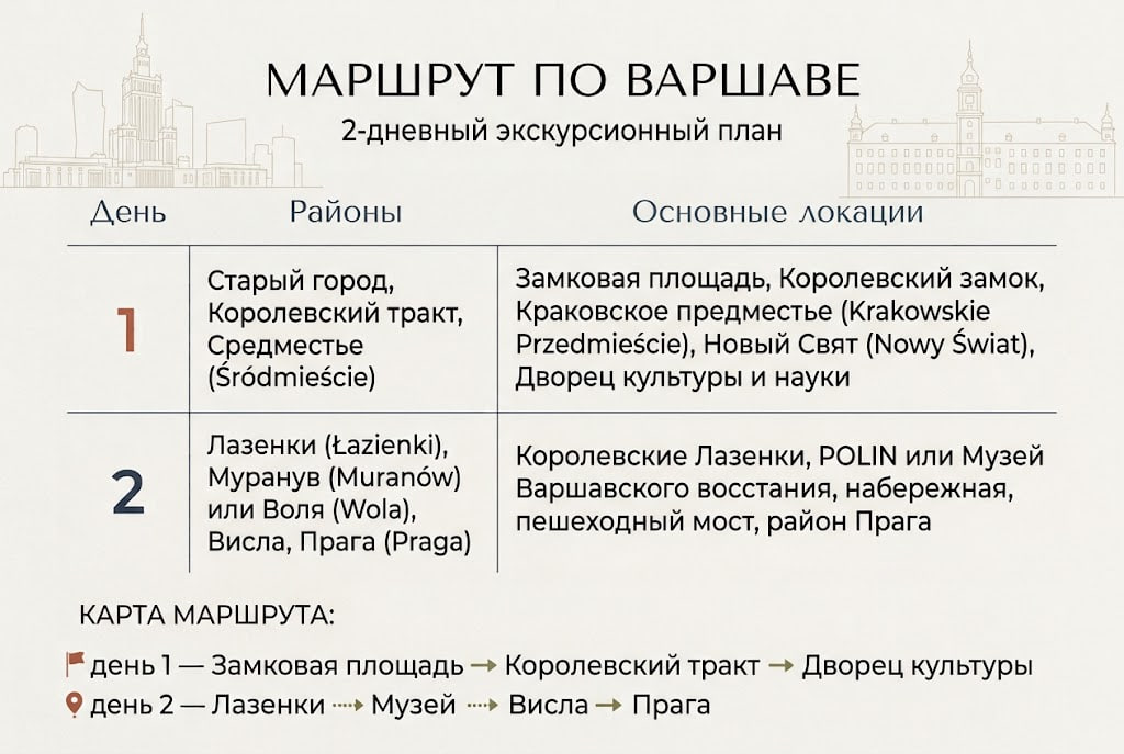 Как спланировать 2 дня в Варшаве